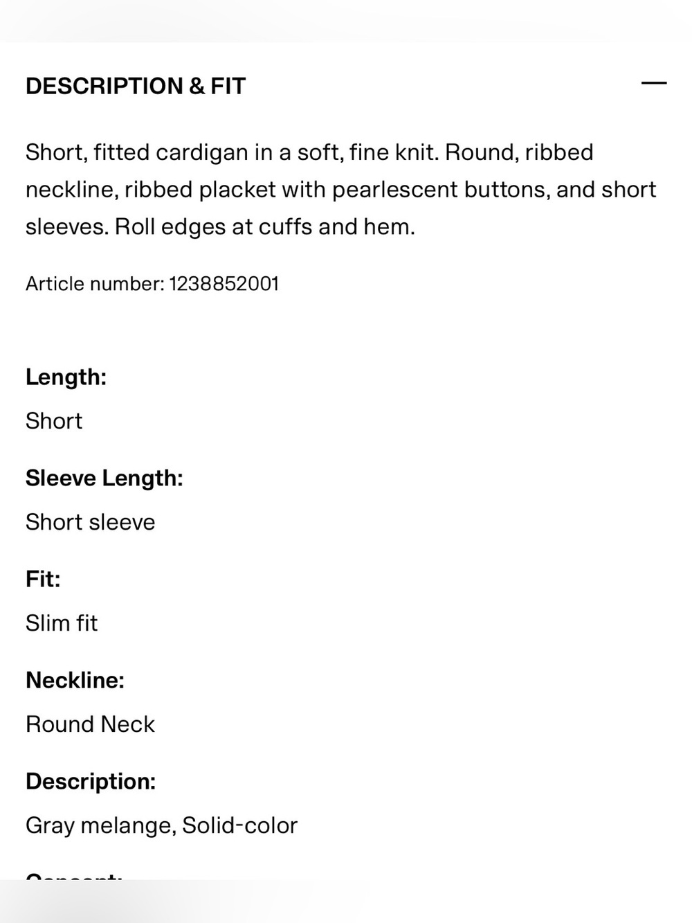 H&M Short Sleeve Fine Knit Cardigan - Picture 3 of 6